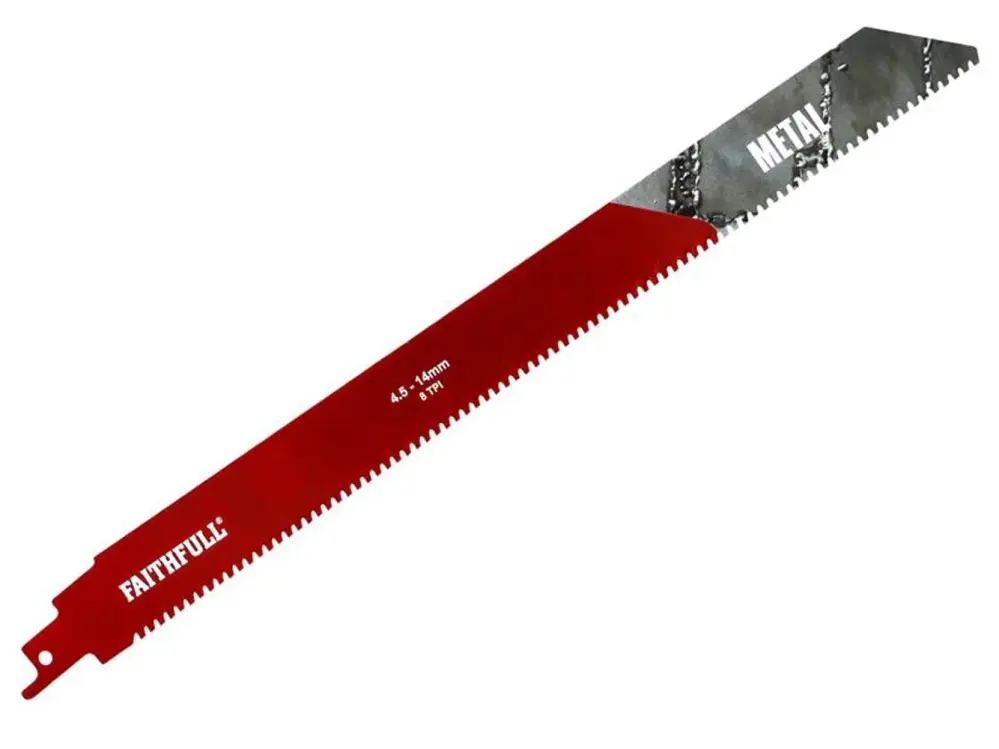 Faithfull S1230hm Steel Carbide Sabre Saw Blade 304Mm X 8 Tpi