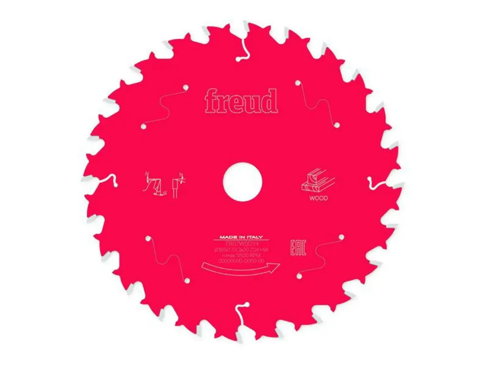 Freud Wood Circular Saw Blade 165 X 20 X 1.7/1.3Mm X 24T