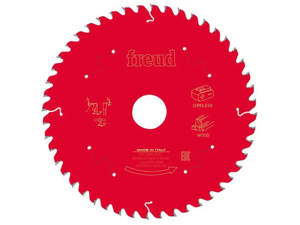 Freud Wood Circular Saw Blade 190 X 30 X 1.45/1Mm X 48T