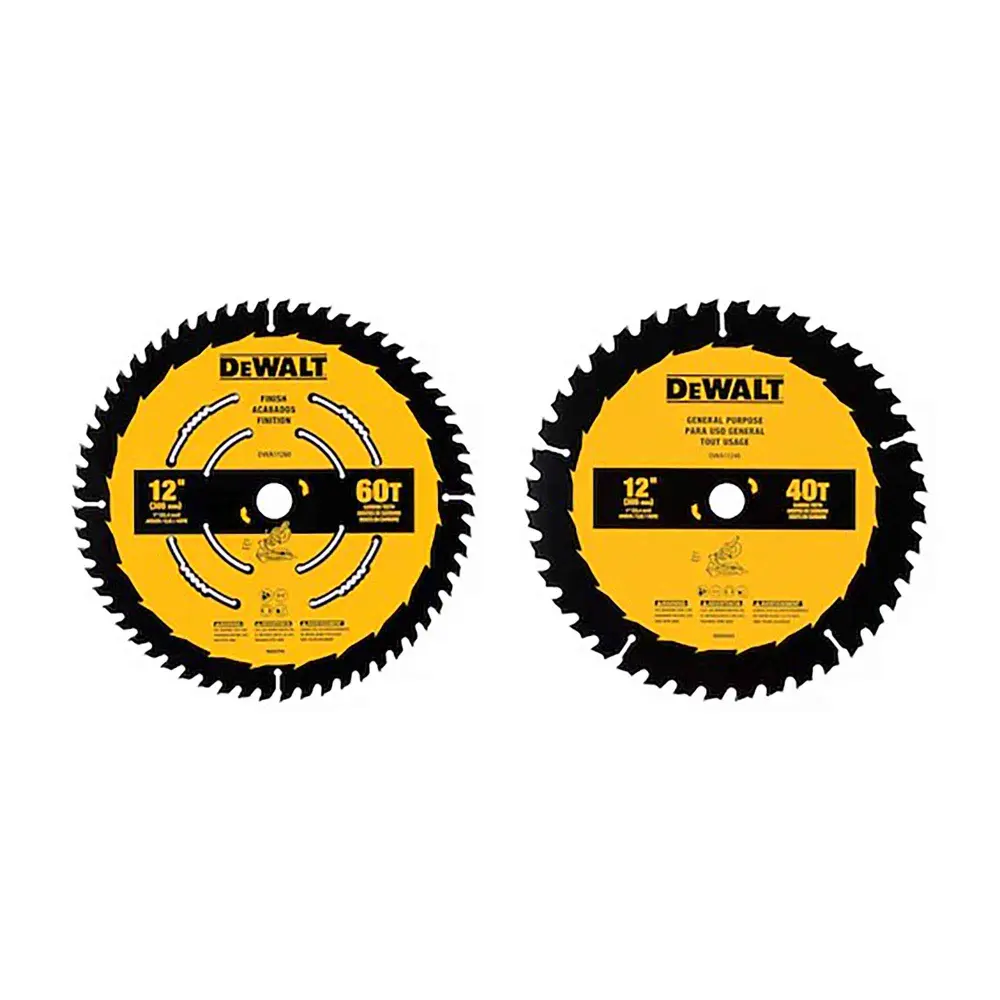 12'' General Purpose Circular Saw Blade Combo, 40 and 60 Tooth