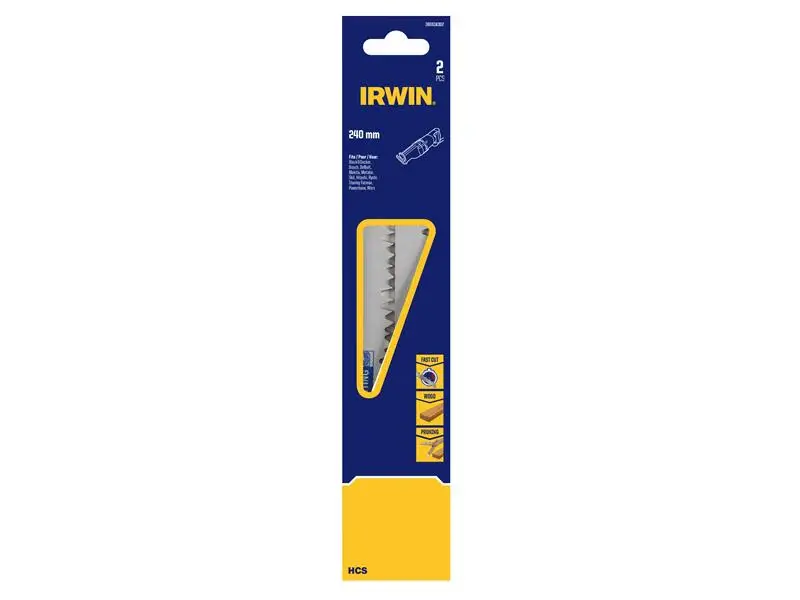 IRWIN® Sabre Saw Blade Coarse Wood Cutting 240mm Pack 2