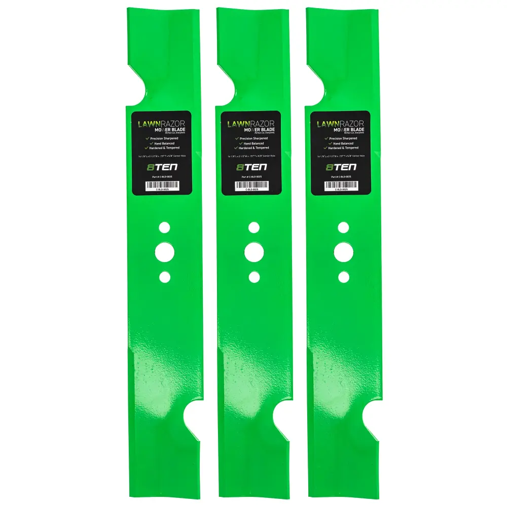 LawnRAZOR Notched High Lift Blade Gravely Ariens Great Dane 1520843 20843 1520843S 100340 | SET THREE