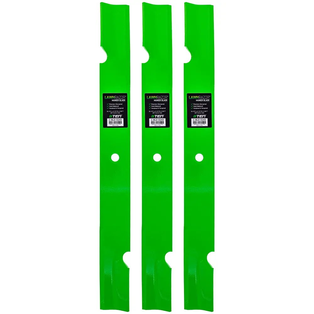 LawnRAZOR Notched High Lift Blade Scag Toro 482882 105-7784-03 105-7784 482949 | SET THREE