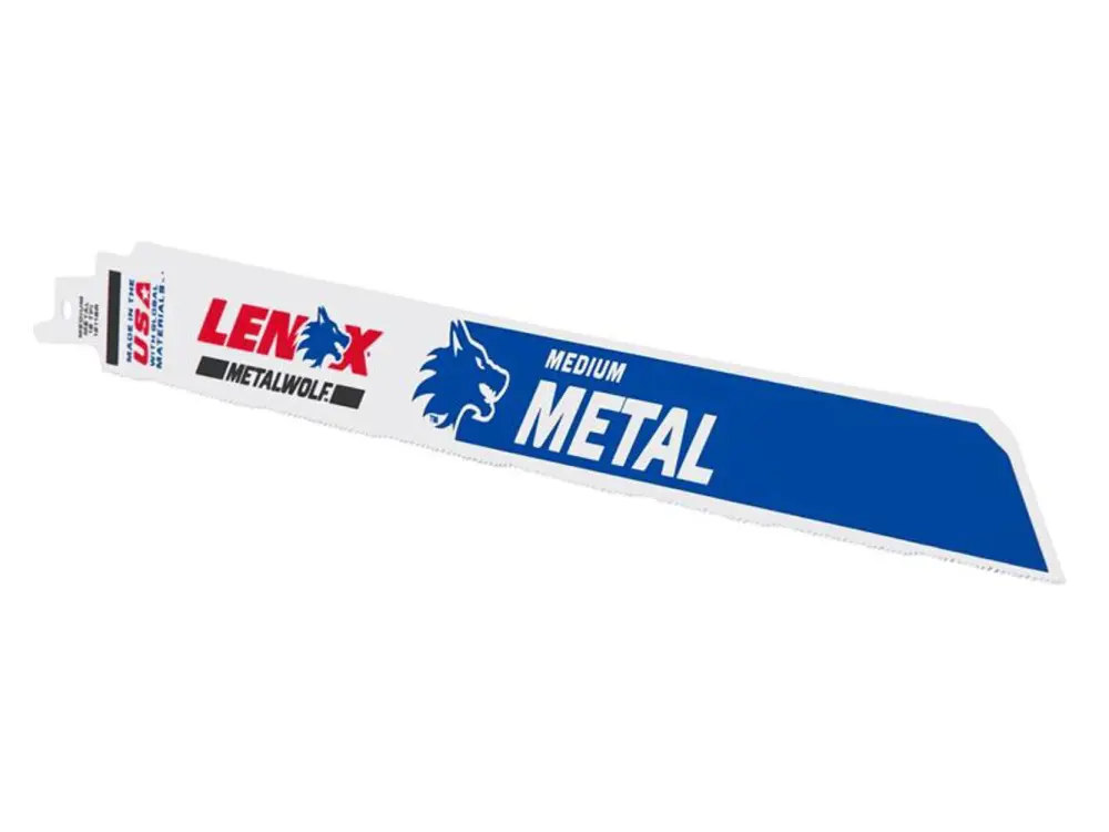 Lenox Metalwolf Wave Edge Reciprocating Saw Blade 305 X 25 X 1.07mm 18 Tpi (Pack 5)