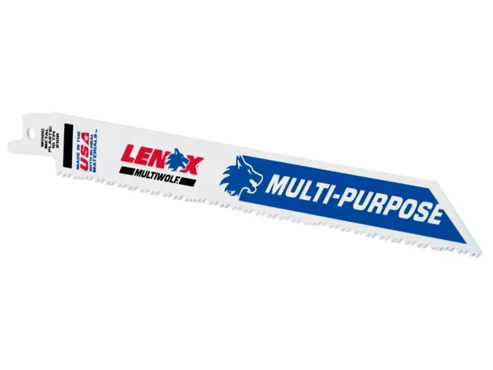 Lenox Multiwolf Wave Edge Reciprocating Saw Blade 203 X 19 X 1.3mm 10 Tpi (Pack 25)