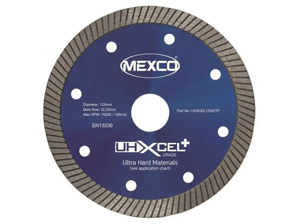 Mexco Uhxcel+ Ultra Tough Plus Diamond Blade 125 X 22Mm