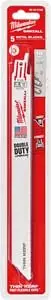 Milwaukee Electric 48-00-5188 Slimline KERF SAWZALL Blade 18T 9 , 5 PER Pack (1 Pack)