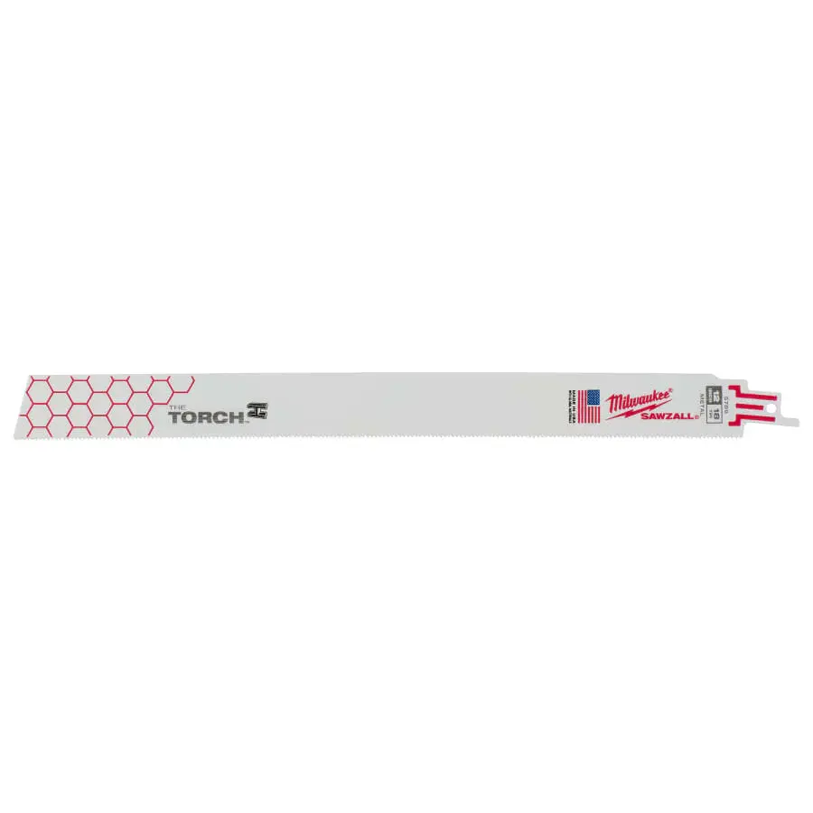 Milwaukee TORCH™ Bi-Metal SAWZALL® Blade, 12 L, 18 TPI, Inflexible Conduit/Strut, 5 EA/PKG