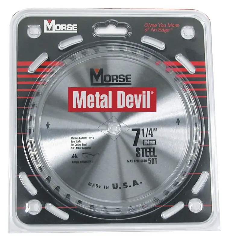 Morse CSM72548NSC Circular Saw Blade, 7-1/4 Dia, 5/8 Arbor, 48-Teeth, Carbide Cutting Edge