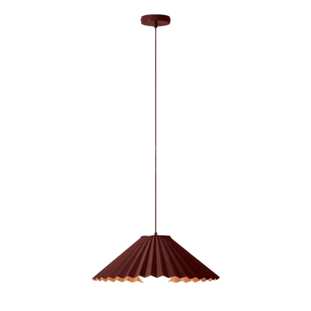 x Emma Gurner: Pleat Ceiling Pendant - Wine