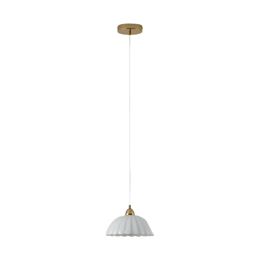 Flower Glass Pendant Ceiling Buoyant - White