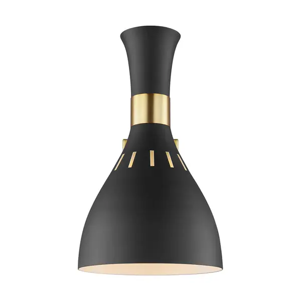 Joan 1 Buoyant Wall Light - Midnight Black & Burnished Brass