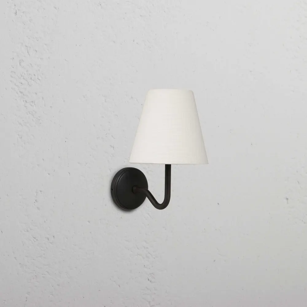 Malvern Compact Wall Light Alabaster White - Bronze