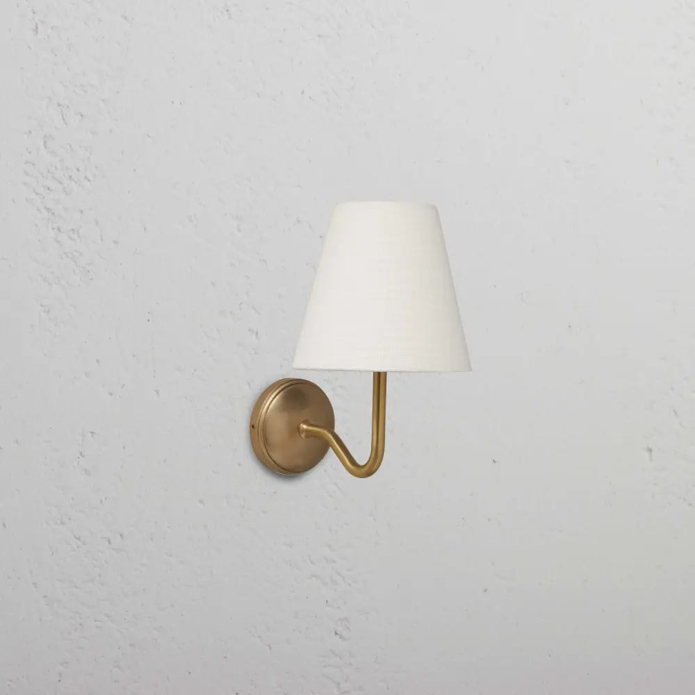 Malvern Small Wall Light Alabaster Pearl - Antique Brass