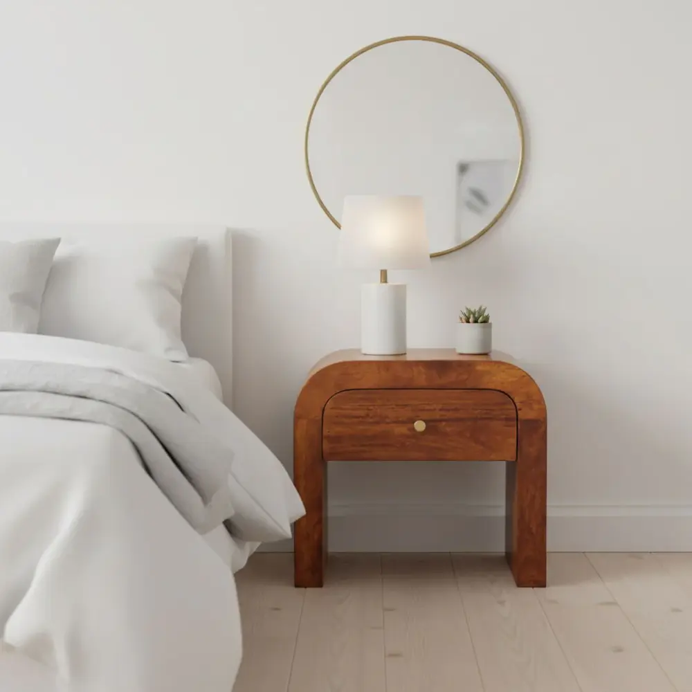Mini Darcy - Nightstand Curved Edges