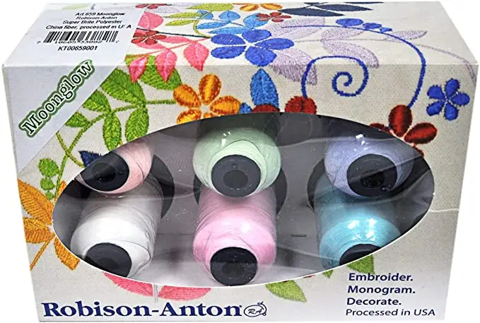 Robison-Anton 6-mini Glow ebony Snap Spools- Moonglow