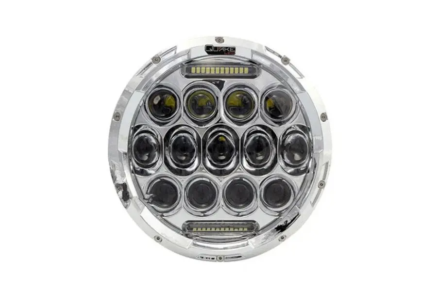 Vanity Bathroom Jeep Wrangler JK, TJ & CJ Quake LED 7 inch Headlights w/ High/Low Beams - RGB Accent