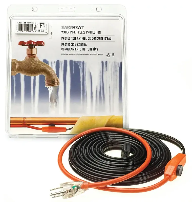 Heavy-Wall EasyHeat AHB-140 Pipe Heating Cable, 120 VAC, 40 ft L