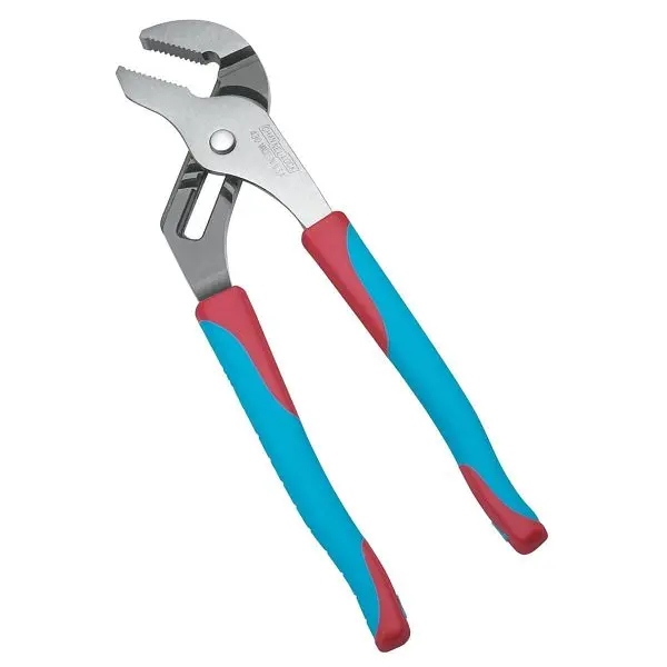 Channellock 10" Tongue Groove Plier Straight Jaw 2 Threadeded Cap, 430CB