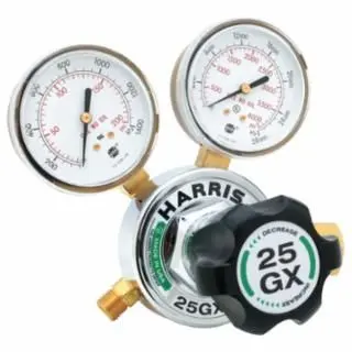 Harris 25Gx Single-Stage Medium/Heavy-Duty Regulator, Argon/Helium/Nitrogen, Cga 580, 9/16 - 18 Rh Outlet, Quantity: 1 pie...