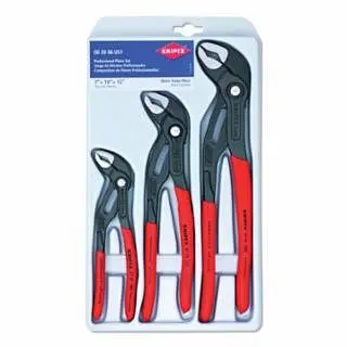 Knipex Cobra 3-Piece Locking Lineman Pliers Set, 7-1/4 /10 /12 Pliers, 002006US1