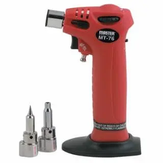 Master Time-Tested Appliance Trigger Torches, 2500° F, Butane, Soldering/Hot Air Tips, MT-76 Master Appliance