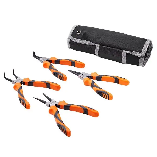 VEVOR Shielded 4-Piece Snap Ring Pliers Set, 0.07" Tip Diameter, QZZTJT7INCH41B3IBV0