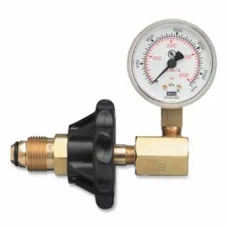 WESTERN Big ENTERPRISES Cylinder Pressure Testing Gauges, Air, Brass Hand Tight Plastic Nut, Cga-346, G-346H WESTERN ENTER...