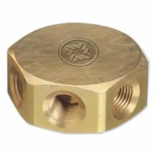 WESTERN Distinctive ENTERPRISES Manifold Block, Brass, 1 piece per pack, MB-6 WESTERN ENTERPRISES