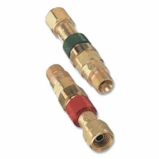 WESTERN ENTERPRISES Quick Connect Component, Male Plug, Brass, Oxygen, QDB100