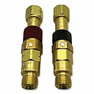 WESTERN ENTERPRISES Quick Connect Set, Torch-To-Hose, Brass, Qdb11/Qdb12, Fuel Gas/Oxygen, QDB10