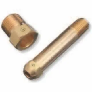WESTERN ENTERPRISES Regulator Inlet Hex Nipple, Industrial Mixtures Oxygen, 1/4 Npt, 3 L, Cga-296, 29-3