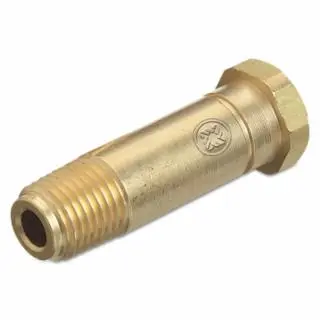 WESTERN ENTERPRISES Regulator Inlet Nipples, Co2, 2 1/2 , Brass, Cga-320, 10 pack, CO-7