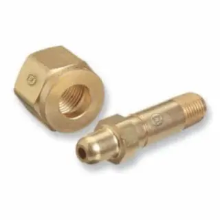 WESTERN ENTERPRISES Regulator Inlet Pipe Nipples, Air, 1/4 (Npt), 2 1/2 , Stainless Steel, Cga-346, SS-14-3