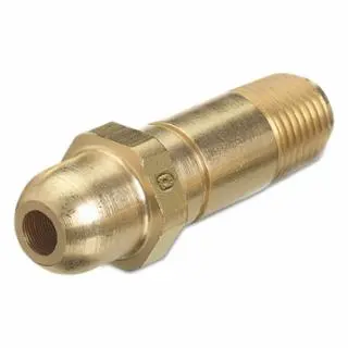 WESTERN ENTERPRISES Regulator Inlet Pipe Nipples, Oxygen, 1/4 (Npt), 2 1/2 , Naval Brass, Cga-540, Handtight, 663