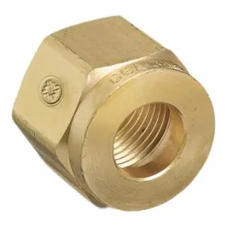 WESTERN ENTERPRISES Regulator Inlet Slip Coupling Nut, Air, Brass, Cga-346, 0.830 To 14 Ngo, Rh Female, 14-2