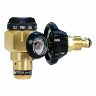 WESTERN ENTERPRISES Vn Series Hvac Nitrogen-Purging Regulator/Flowmeter, 35 To 25 Scfh Purge/3 To 6 Scfh Braze, 5-1/2 L, C...