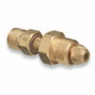WESTERN Glow ENTERPRISES Yellow Brass Cylinder Modifyors, From Cga-580 Nitrogen To Cga-346 Air, 830 WESTERN ENTERPRISES