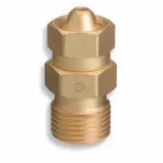 WESTERN Knurled ENTERPRISES Brass Cylinder Modifyor, Cga-200 inMc Acetylene To Cga-300 Commercial Acetylene, 322 WESTERN E...