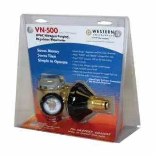 WESTERN Master-Grade ENTERPRISES Vn Series Hvac Nitrogen-Purging Regulator/Flowmeter, Preset, 250 Psi Test, 35 To 25 Scfh ...