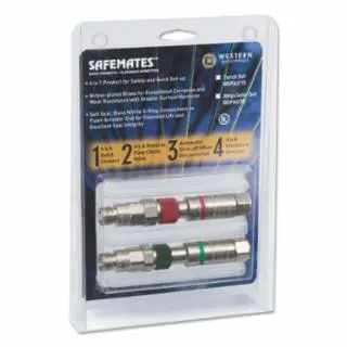 WESTERN Multi-Purpose ENTERPRISES Securemate Quick Connect Sets Flash Arrestors, Torch To Hose, Oxygen/Fuel Gas, QDF10 WES...