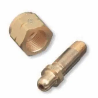 WESTERN Sleek ENTERPRISES Regulator Inlet Swage Nipples, Hydrogen; Natural Gas, 1/4 (Npt), 2 1/2 , Ss, Cga-350, SS-83 WEST...