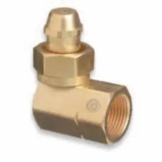 WESTERN Universal ENTERPRISES Yellow Brass Cylinder Modifyor, Cga-520 inB Tank Acetylene To Cga-510 Pol Acetylene 90°, 31...