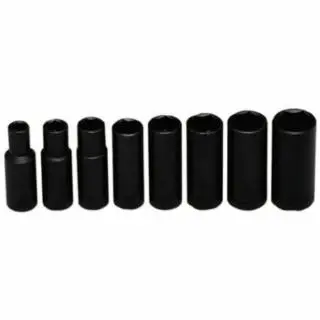 WRIGHT TOOL 8 Piece Deep Impact Socket Sets, 3/8 , 6 Point, 1 piece per pack, 314