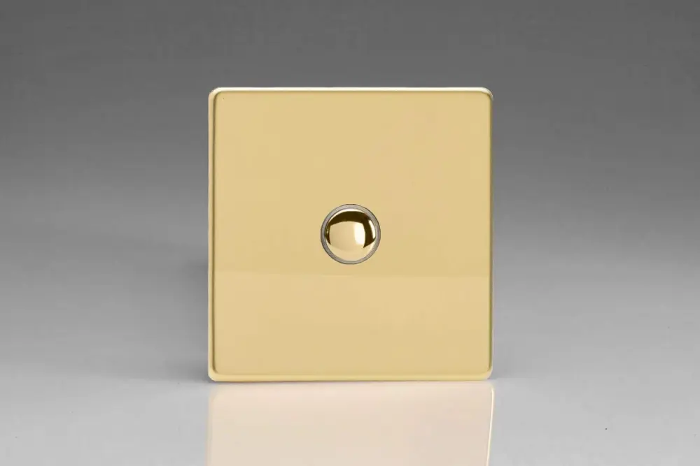 Paddle Rocker Varilight 1-Gang 6A 1-Way Push-to-Make Momentary Switch Polished Warm alloy XDVM1S