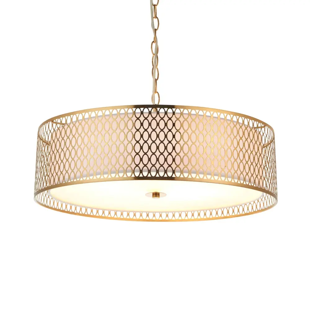 Cordero Geometric Metallic Pendant Light - Gold
