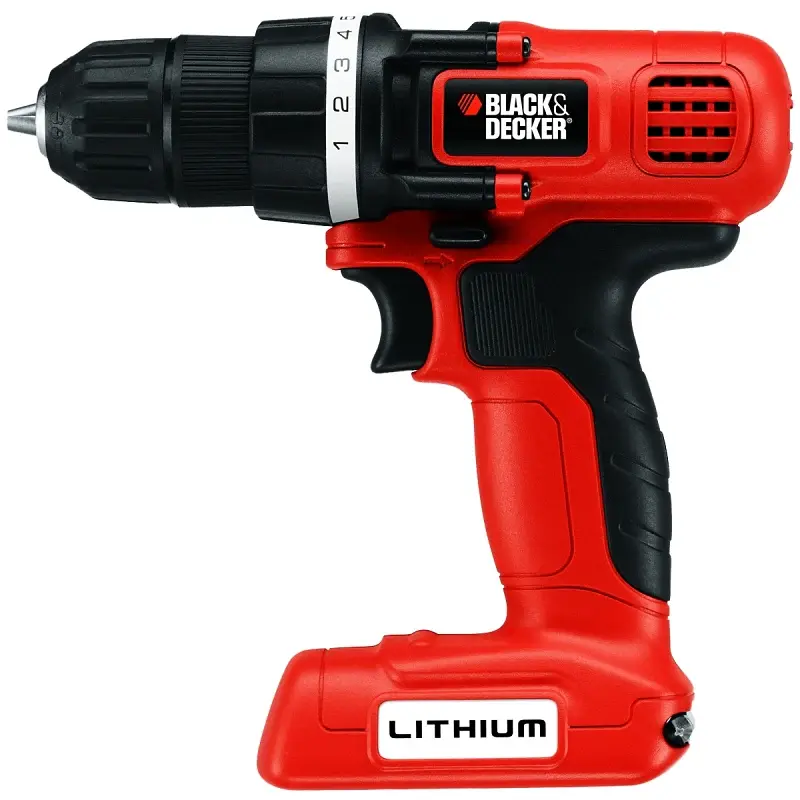 Black+Decker BDCD8C/LDX172C Drill/Driver, Battery Included, 7.2 V, 3/8 Chuck, Keyless Chuck
