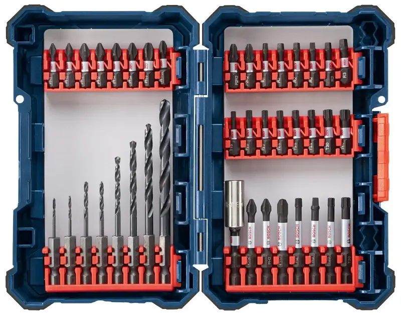 Bosch Impact Tough DDMS40 Drill Bit Place, 40-Piece, HCS, Black Oxide