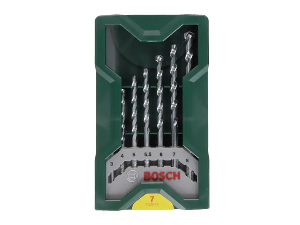 Bosch Powertool Accessories Mini-X-Line Masonry Drill Bit Place, 7 Piece