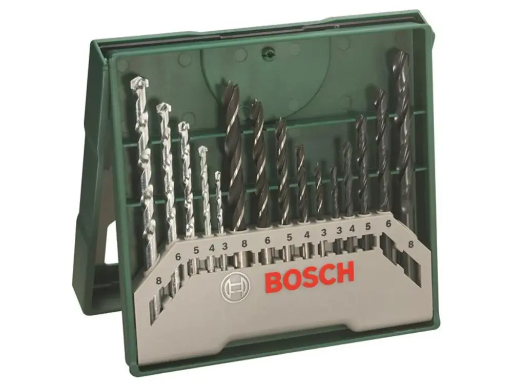 Bosch Powertool Accessories Mini-X-Line Twist Drill Bit Adjust, 15 Piece